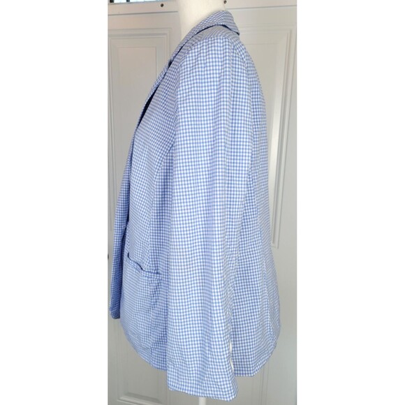 Talbots Plus Size Gingham Blazer Jacket Size 14WP - Picture 2 of 10